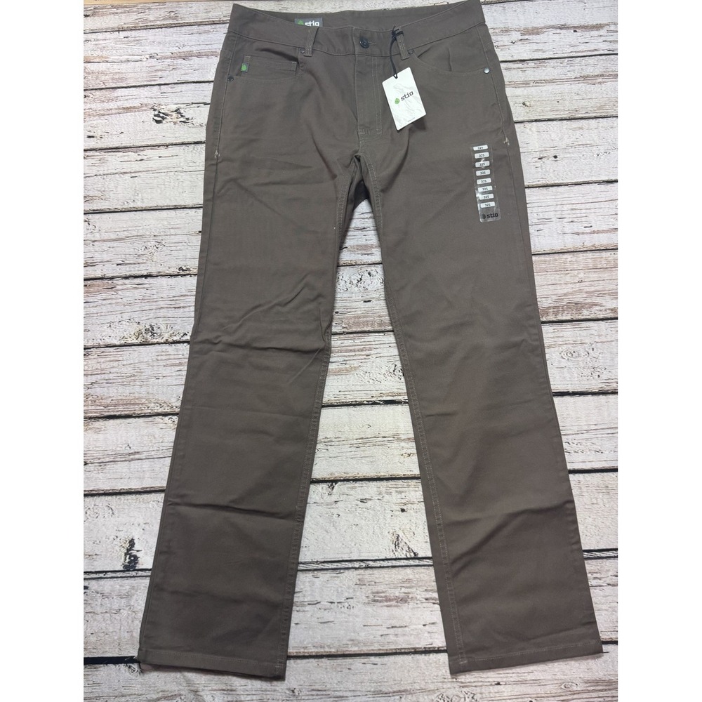 Stio Rivet Canvas Pant Men's 32S Cowboy Coffee Brown Cotton Stretch 32X31 NWT